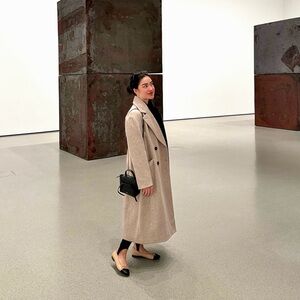 Zara oversized taupe coat small